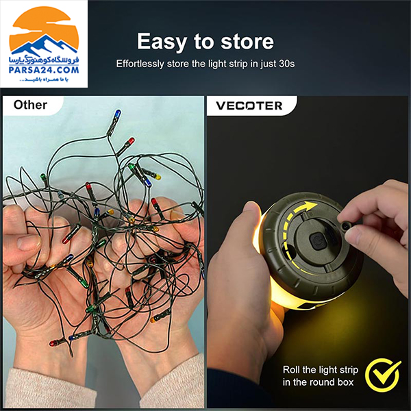 ریسه شارژی و چراغ کمپینگ مدل String light YD-2314