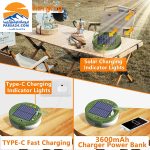 ریسه شارژی و چراغ کمپینگ مدل Solar Panel-20